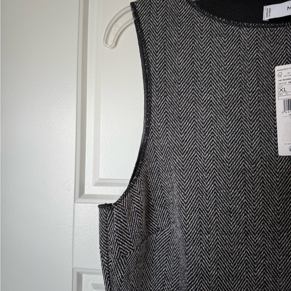 NWT Mango Women’s Black and Gray Short Knitted Mini Dress - Picture 12 of 14